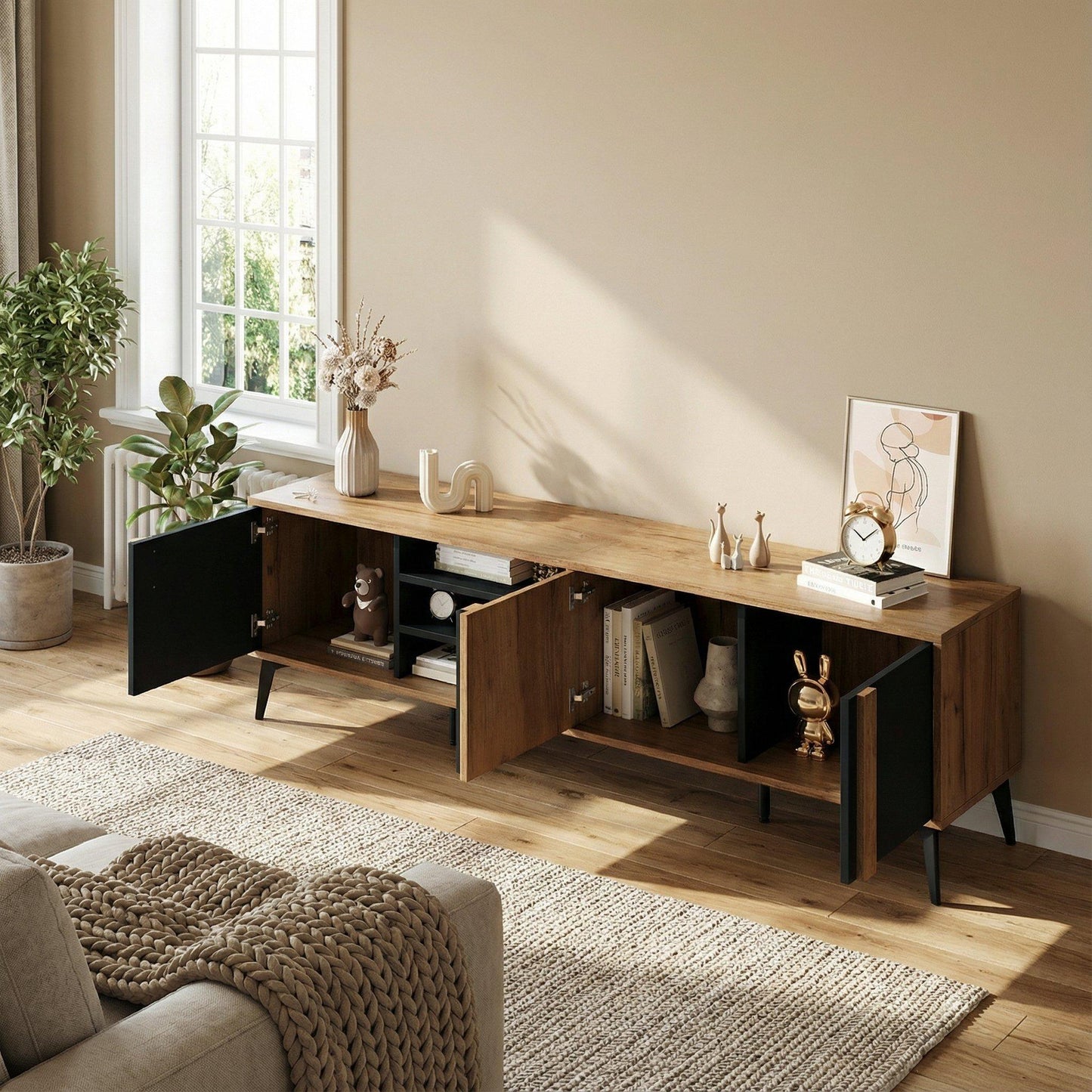 Urban Meuble Wood TV Stand Modern Design