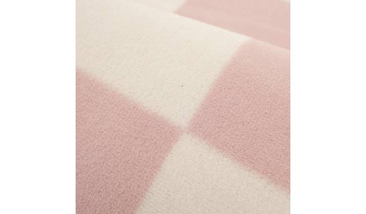 Homemaker Maestro Checkerboard Pink Cut Pile Rug - 80x150cm
