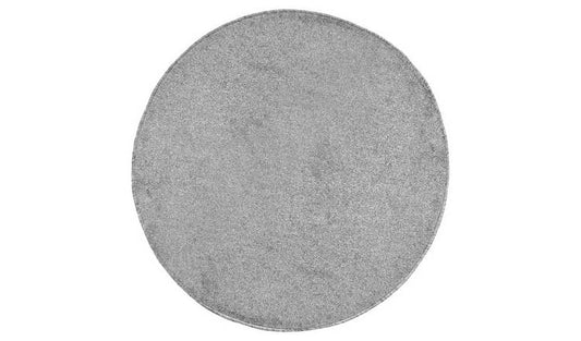 Relay Plain Round Grey Short Pile Rug - 133cm