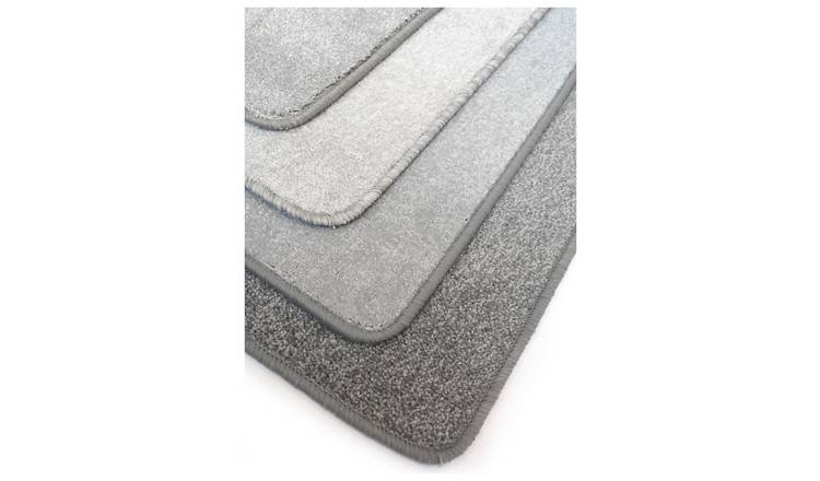 Relay Plain Round Grey Short Pile Rug - 133cm
