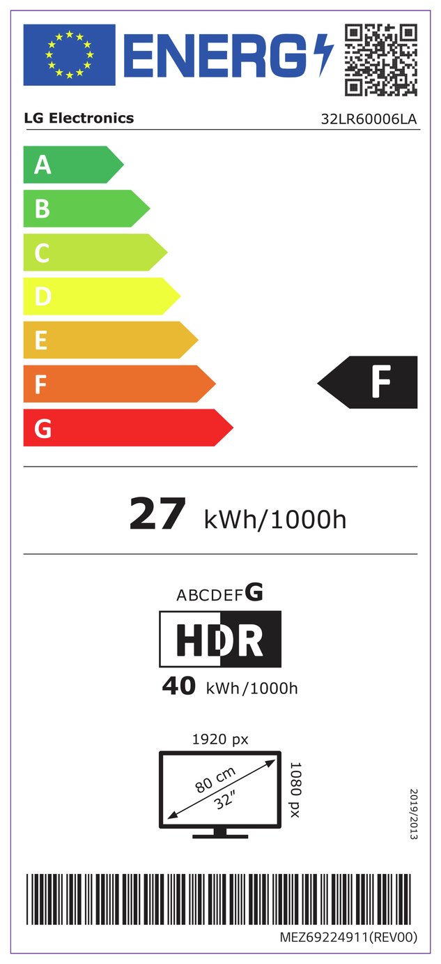 LG 32 Inch 32LR60006LA Smart FHD HDR LED Freeview TV