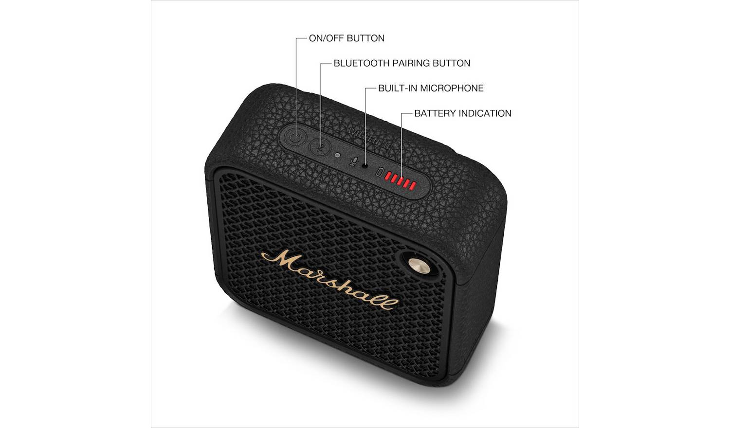 Marshall Willen II Portable Bluetooth Speaker - Black & Gold