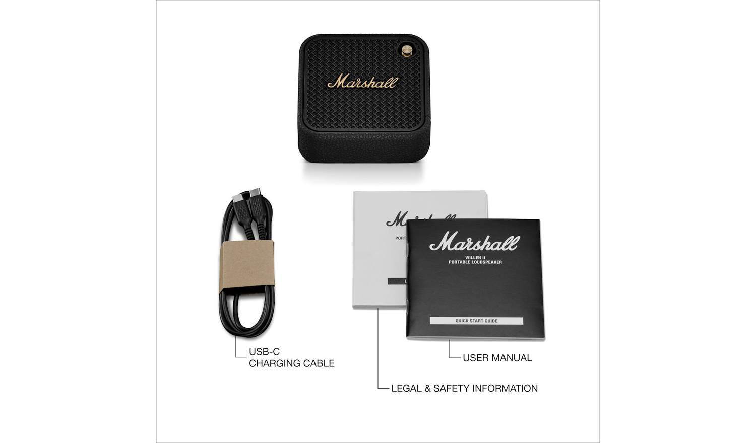 Marshall Willen II Portable Bluetooth Speaker - Black & Gold