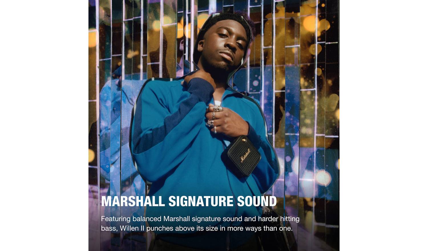 Marshall Willen II Portable Bluetooth Speaker - Black & Gold