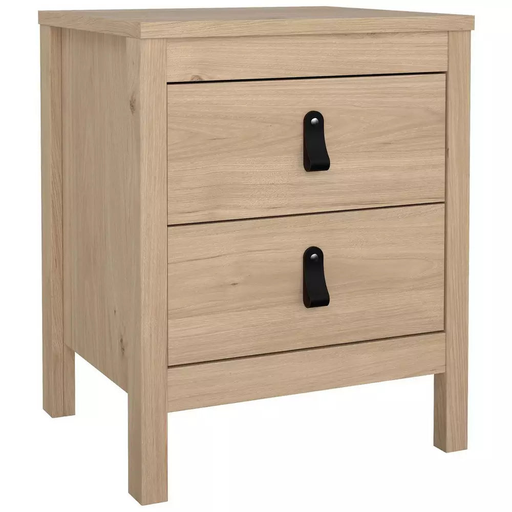 Tvilum Madrid 2 Drawer Bedside Table - Oak
