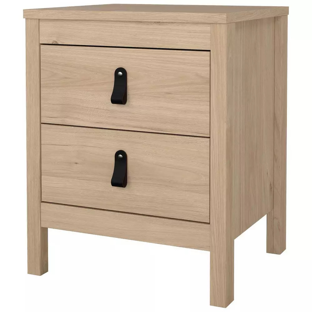 Tvilum Madrid 2 Drawer Bedside Table - Oak