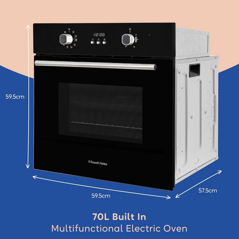 RHEO7005B 70L Built In Multifunctional Oven Black