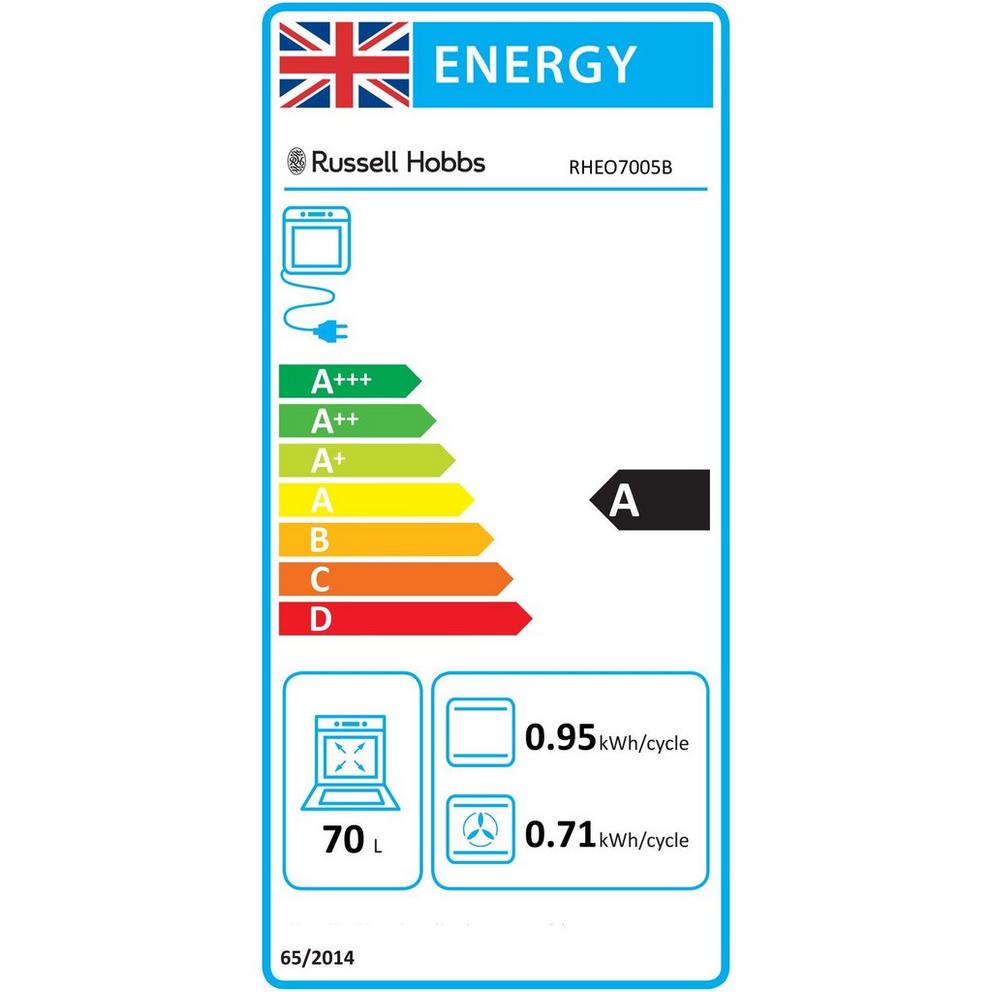 RHEO7005B 70L Built In Multifunctional Oven Black