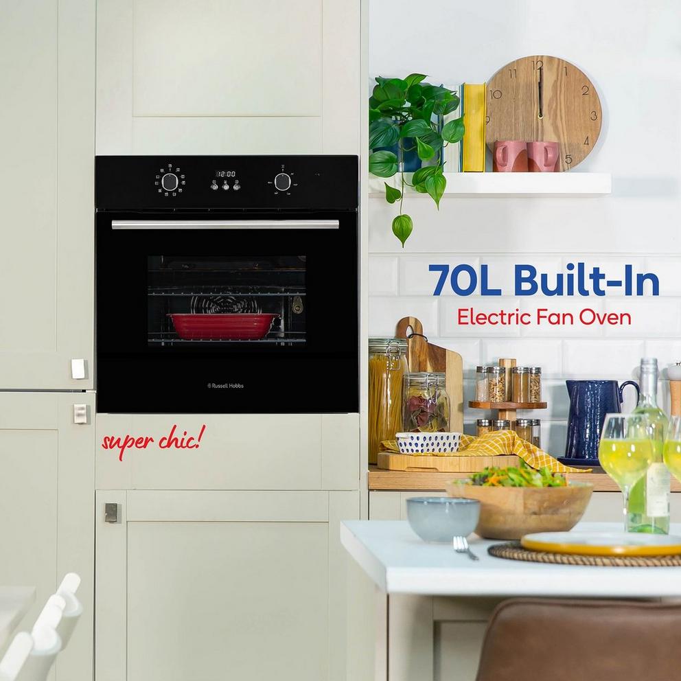 RHEO7005B 70L Built In Multifunctional Oven Black