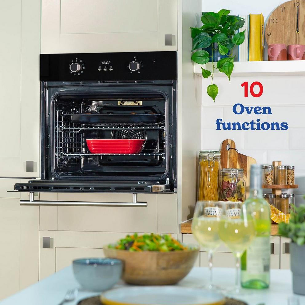 RHEO7005B 70L Built In Multifunctional Oven Black