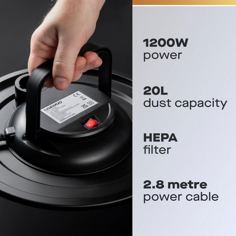 20L Fireplace Ash Vacuum Cleaner with HEPA Filter