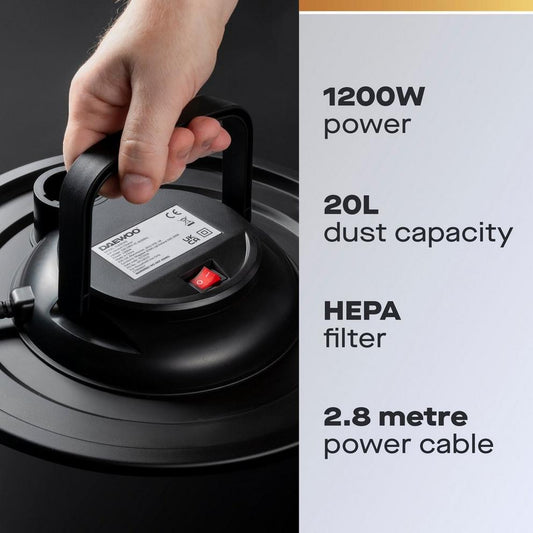 20L Fireplace Ash Vacuum Cleaner with HEPA Filter