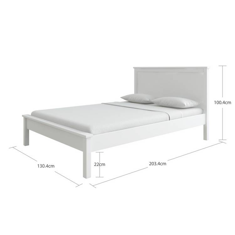 Habitat Brooklyn Small Double Wooden Bed Frame - White