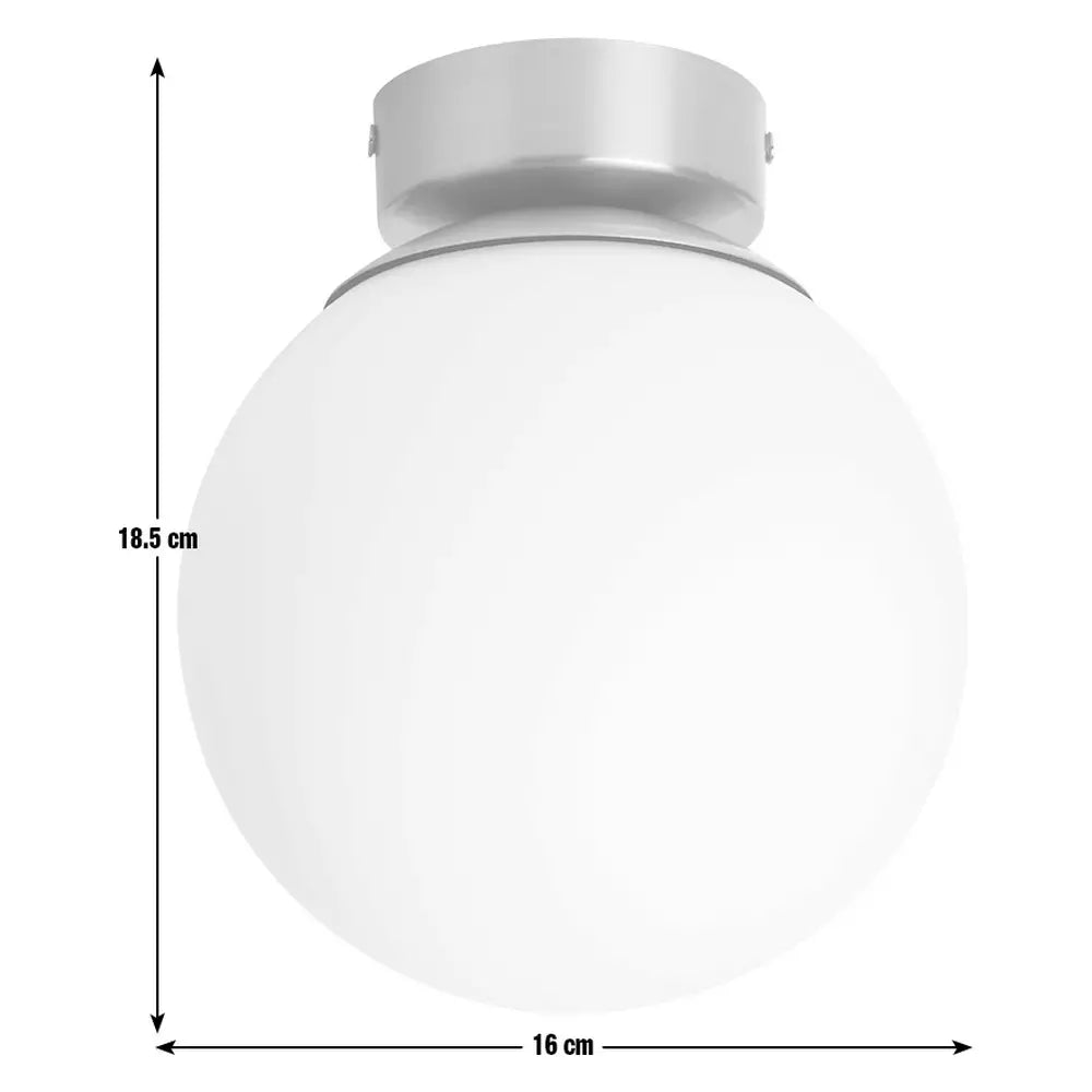 Habitat Opal Glass Bathroom Flush Ceiling Light - Brass