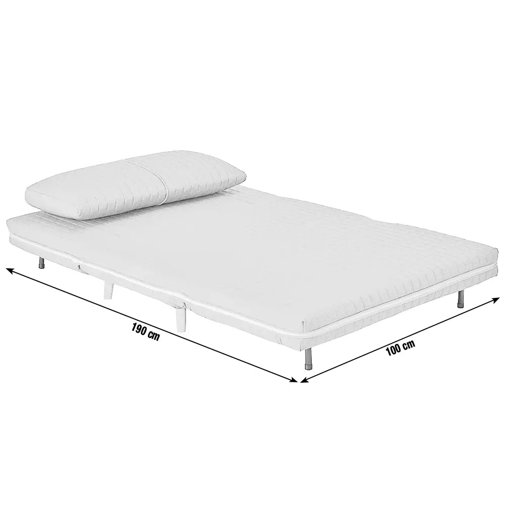 Habitat Roma Small Double Boucle Chairbed - Cream