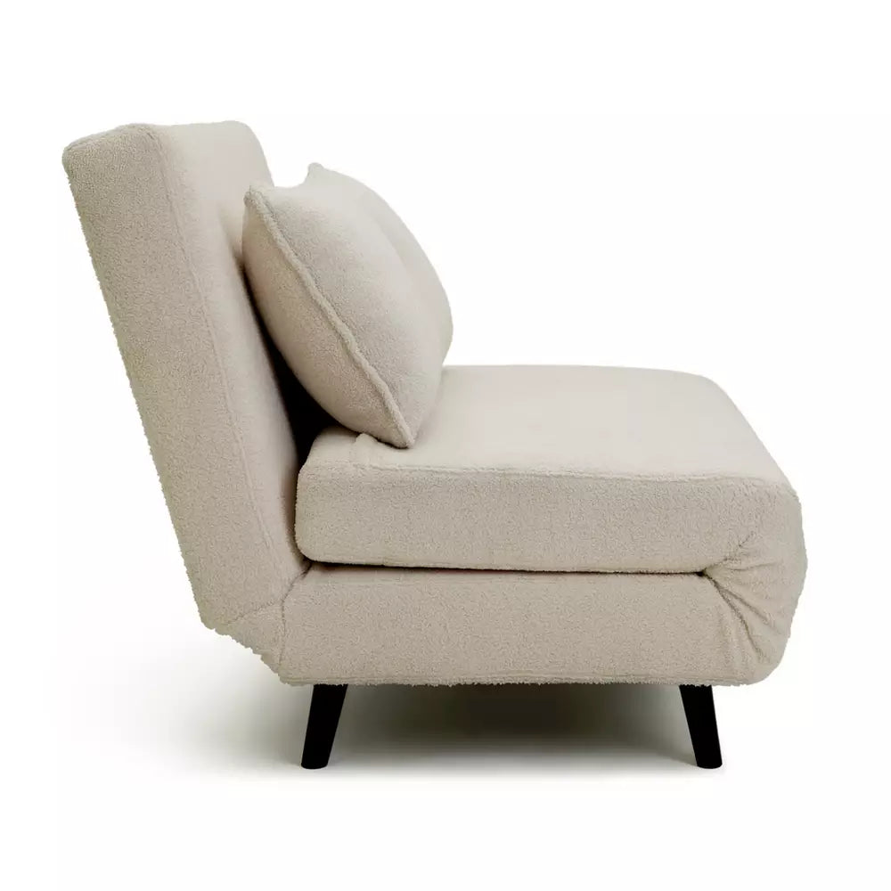 Habitat Roma Small Double Boucle Chairbed - Cream