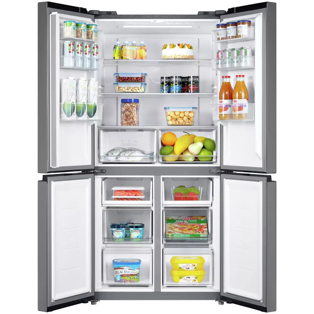Bush MEMD4S4DR23E American Fridge Freezer - Stainless Steel