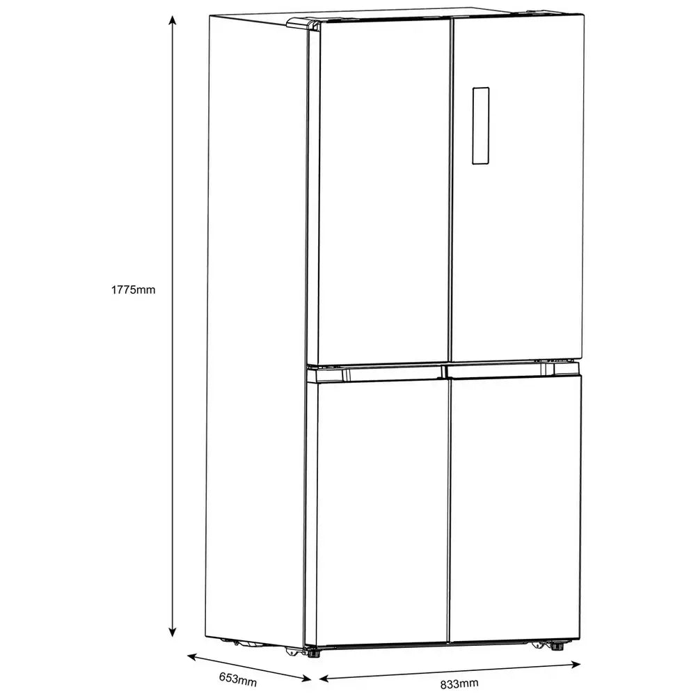 Bush MEMD4S4DR23E American Fridge Freezer - Stainless Steel