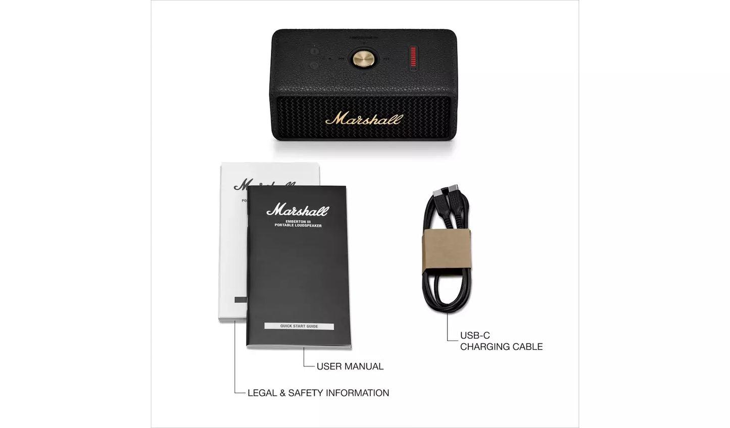 Marshall Emberton III Portable Bluetooth Speaker - Black