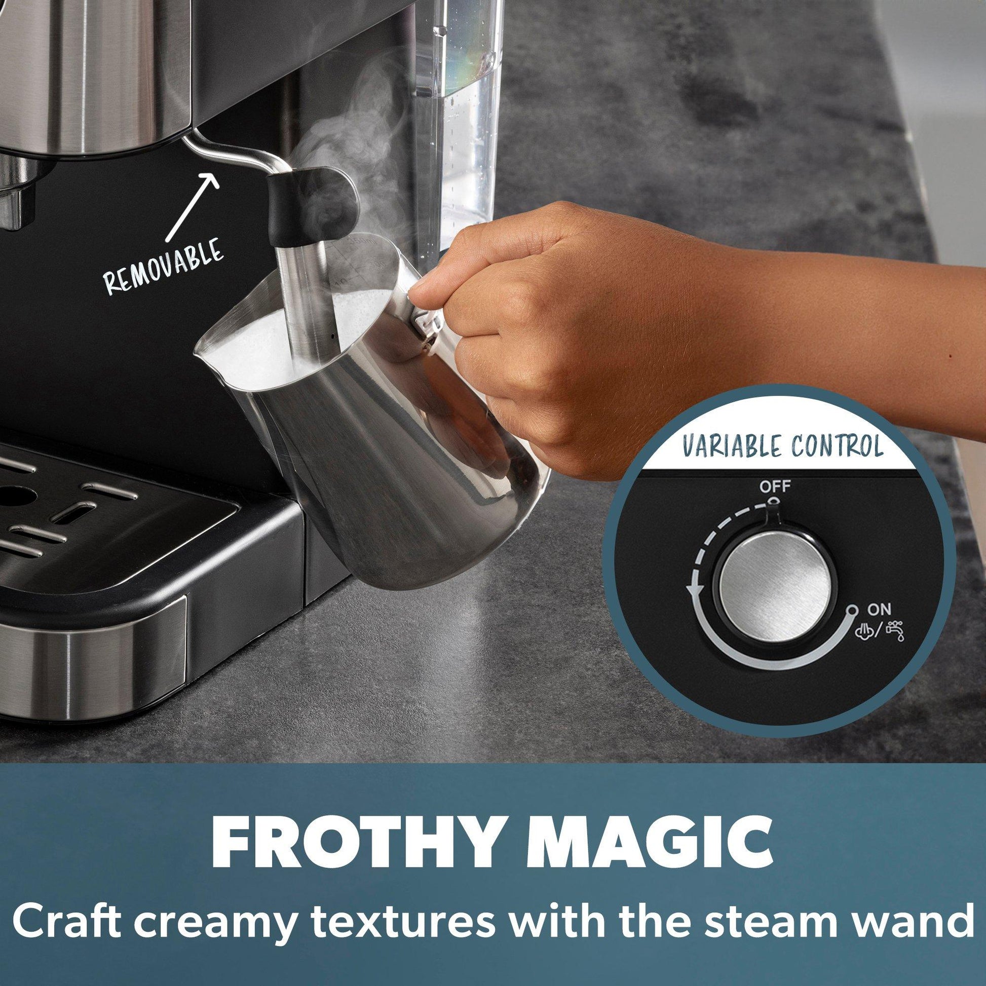 20 BAR ESPRESSO COFFEE MAKER WITH STEAM WAND