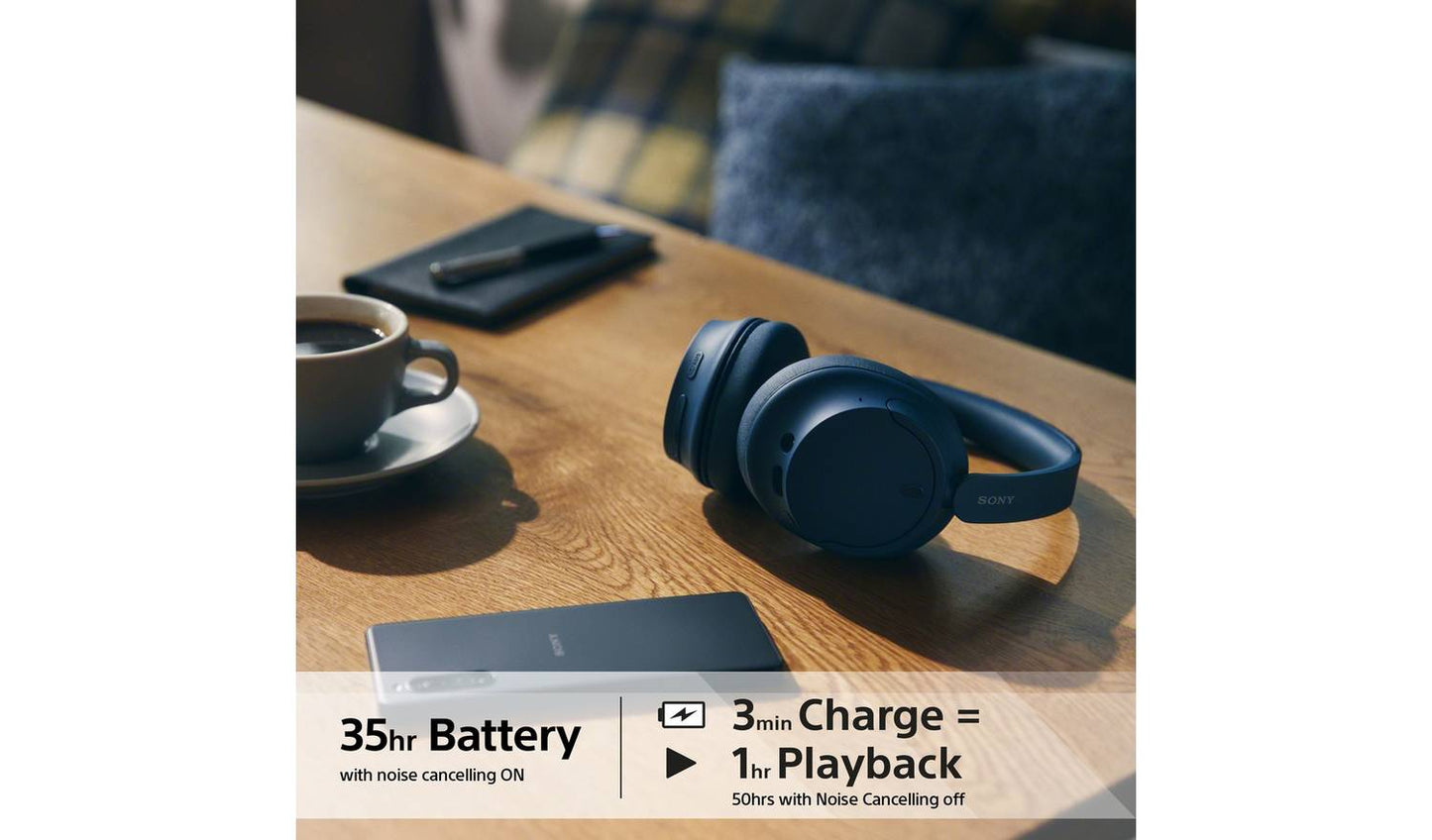 Sony WH-CH720N Wireless Over-Ear Headphones - Blue