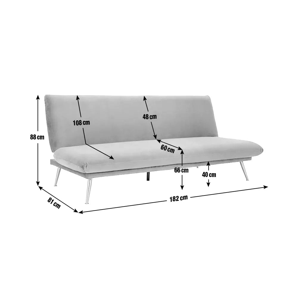 Habitat Matteo Velvet 2 Seater Sofa Bed - Green