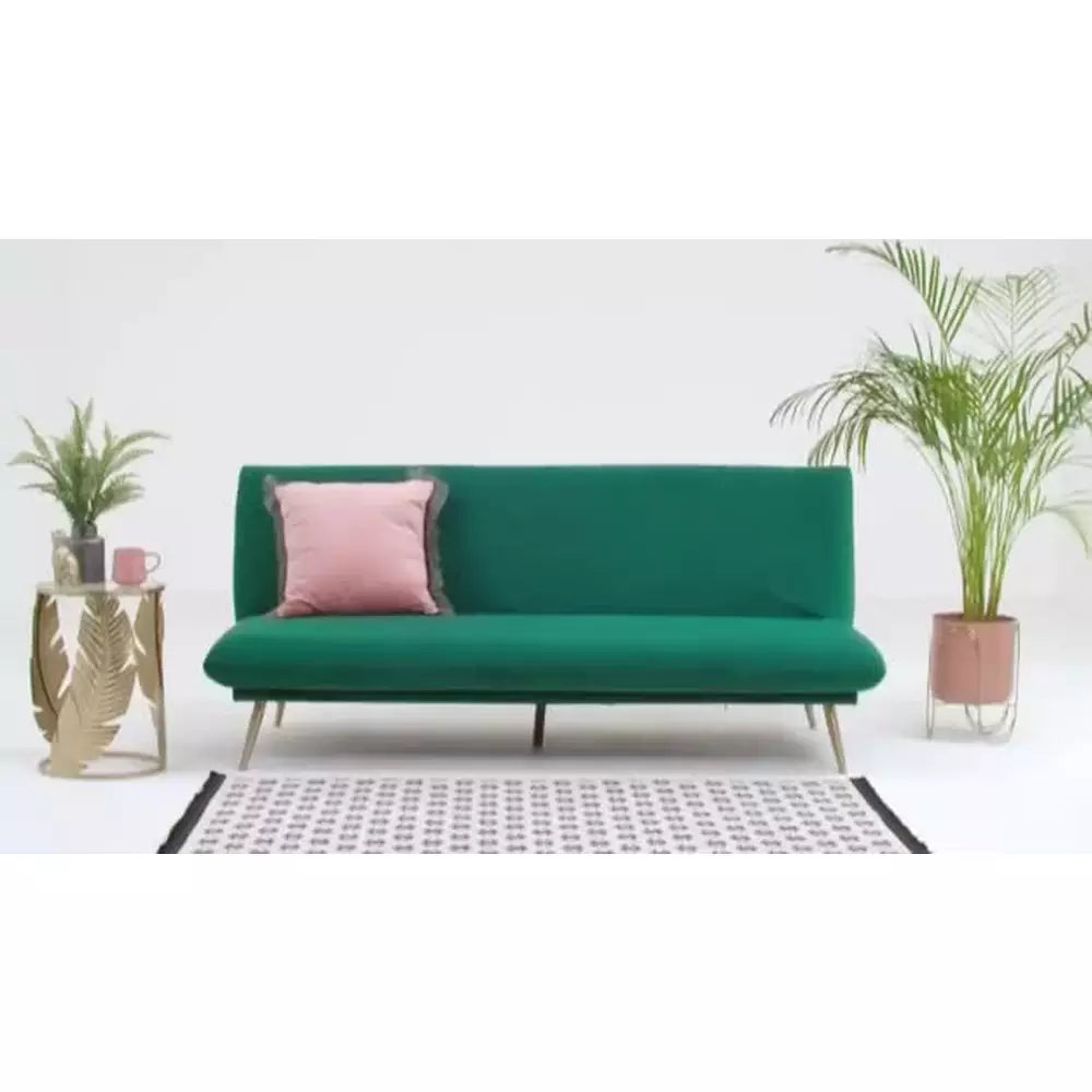 Habitat Matteo Velvet 2 Seater Sofa Bed - Green