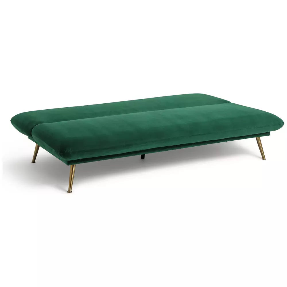 Habitat Matteo Velvet 2 Seater Sofa Bed - Green