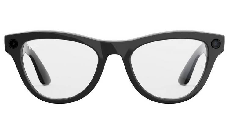 Ray-Ban Meta Skyler, Shiny Black, Transition Amethyst Purple