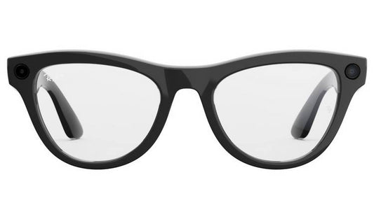 Ray-Ban Meta Skyler, Shiny Black, Transition Amethyst Purple