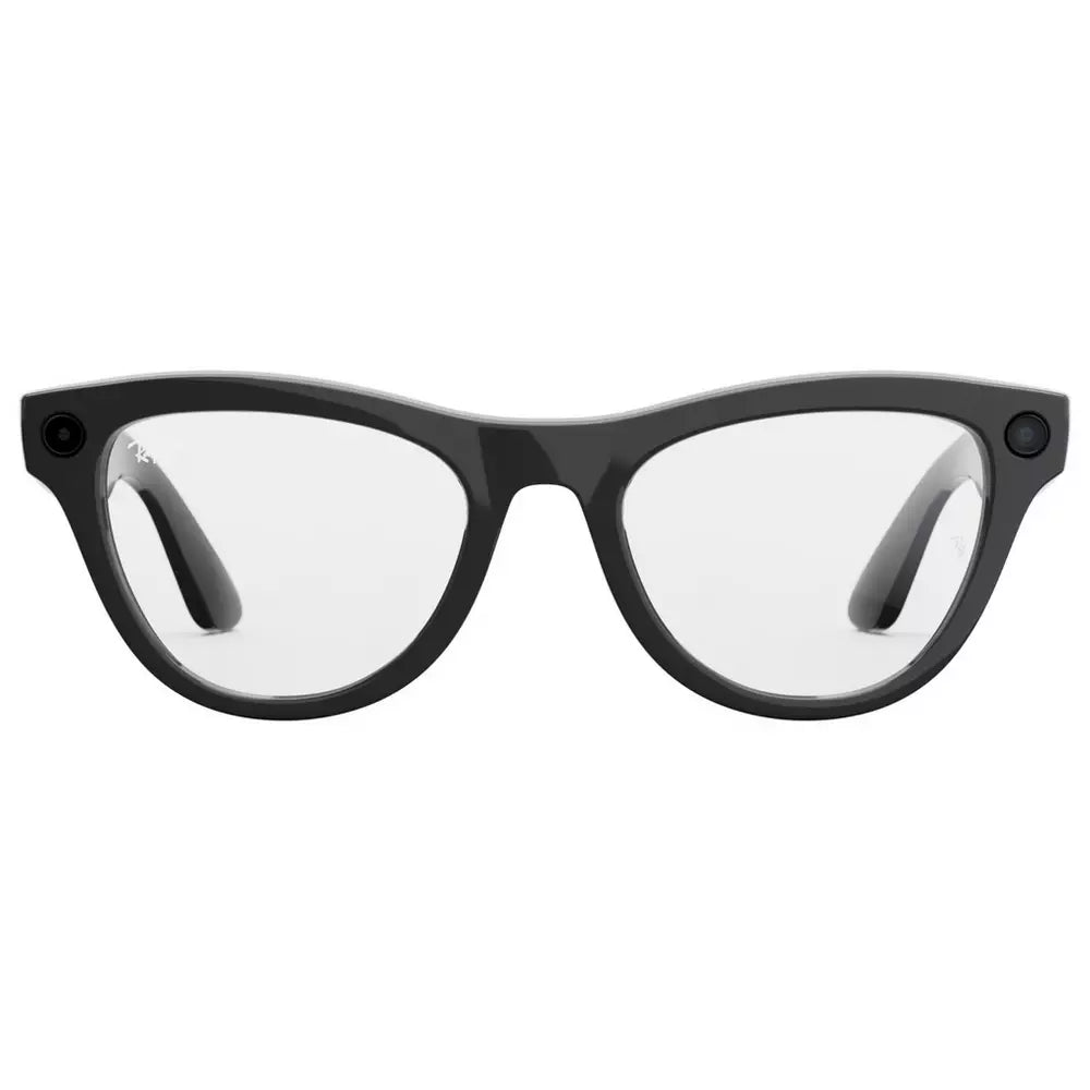 Ray-Ban Meta Skyler, Shiny Black, Transition Amethyst Purple