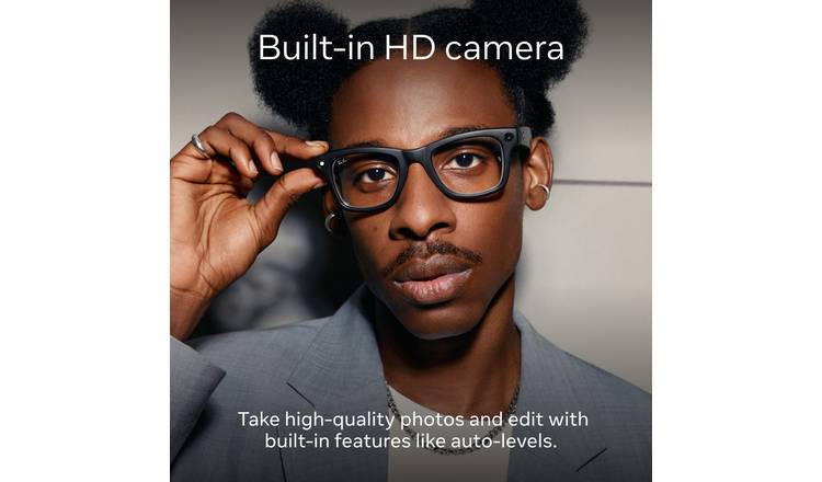 Ray-Ban Meta Skyler, Shiny Black, Transition Amethyst Purple