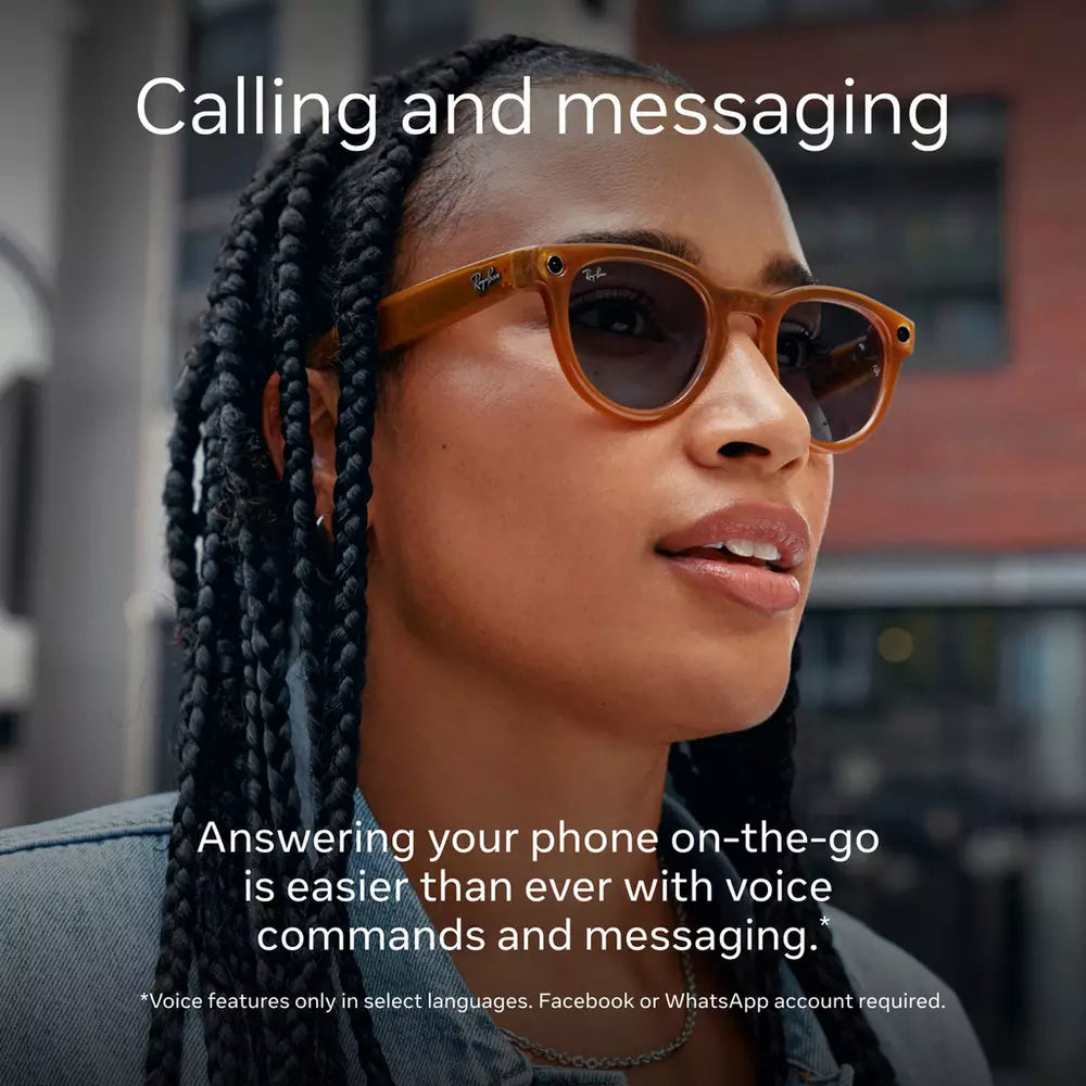 Ray-Ban Meta Skyler, Shiny Black, Transition Amethyst Purple