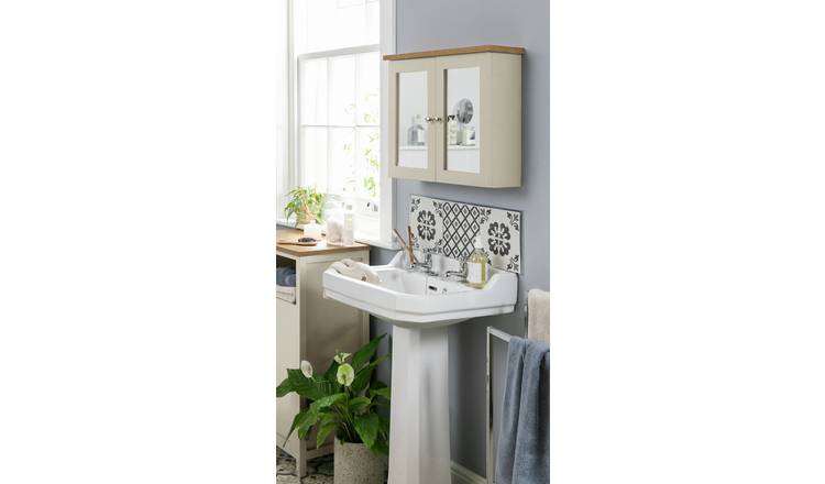 Argos Home Livingston Double Mirrored Wall Cabinet - Cream