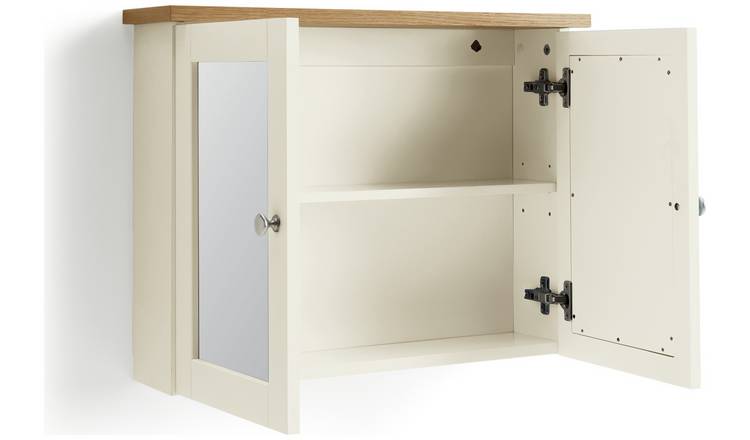 Argos Home Livingston Double Mirrored Wall Cabinet - Cream