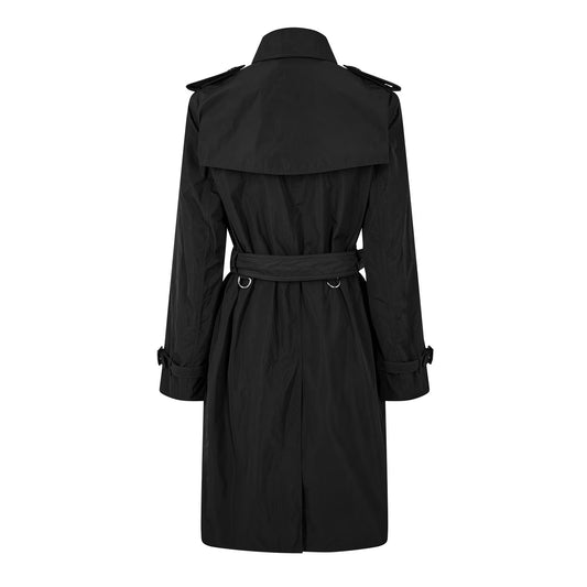 Women's Kensington Check Mid-Length Hooded Long Sleeve Trench Coat