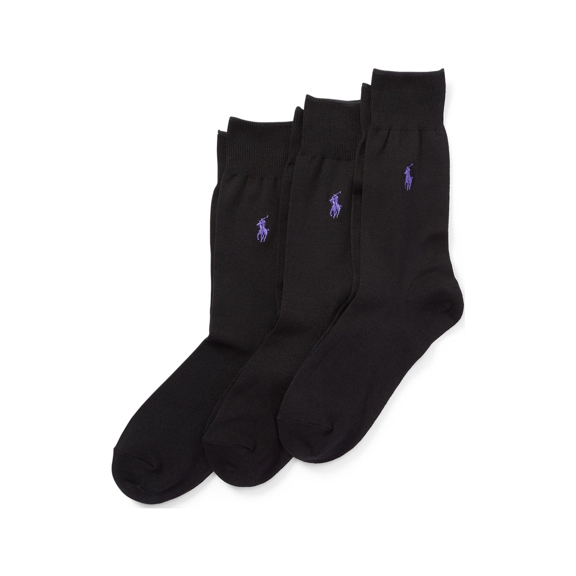 Polo Ralph Lauren Mens 3-Pack Mercerised Cotton Crew Socks