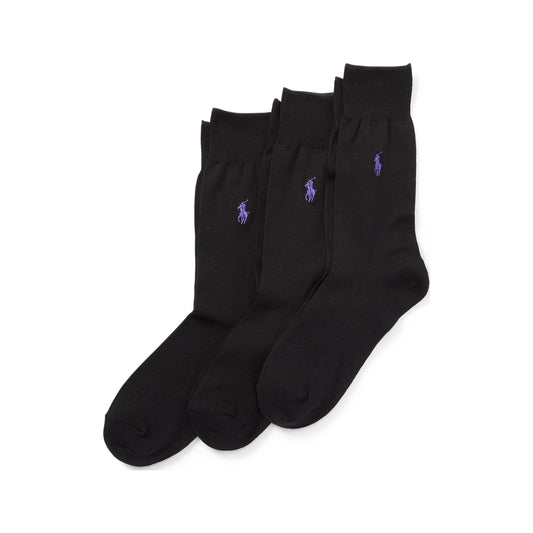 Polo Ralph Lauren Mens 3-Pack Mercerised Cotton Crew Socks