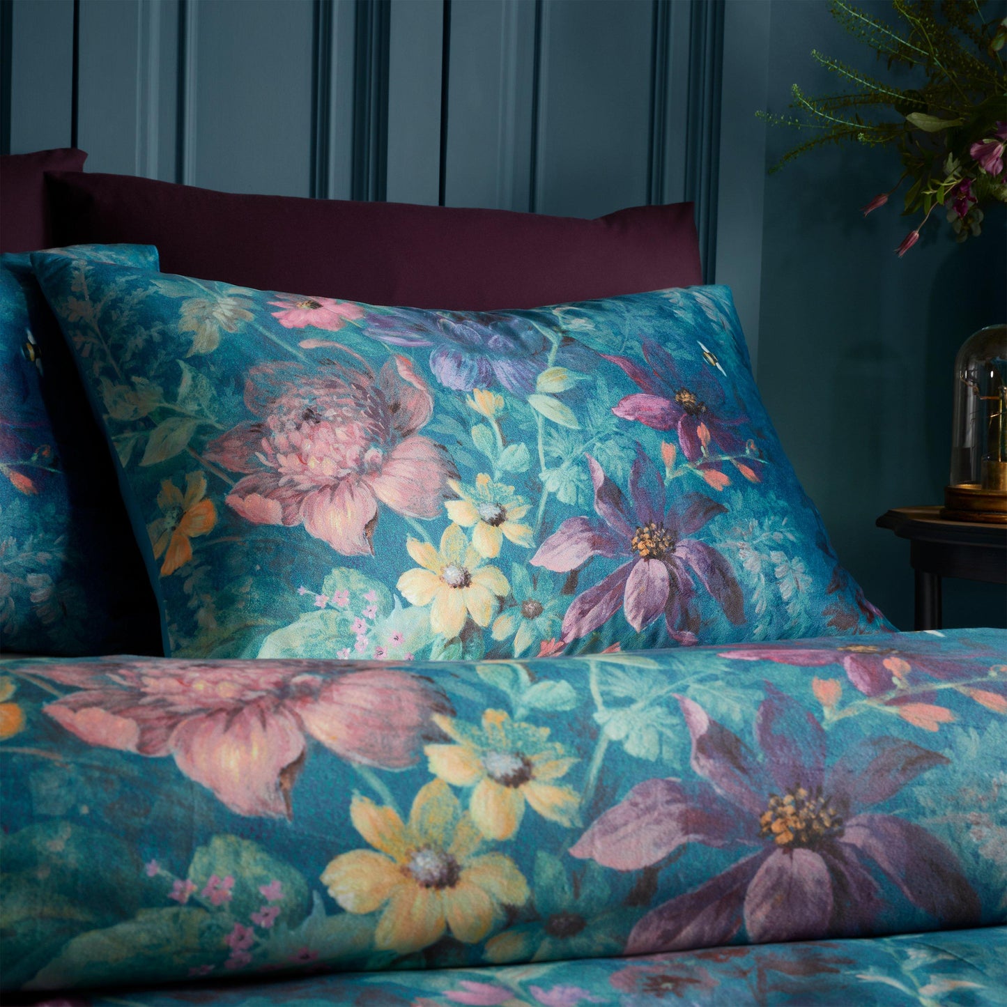 Bridgerton By CL Romantic Floral Duvet Cover Set