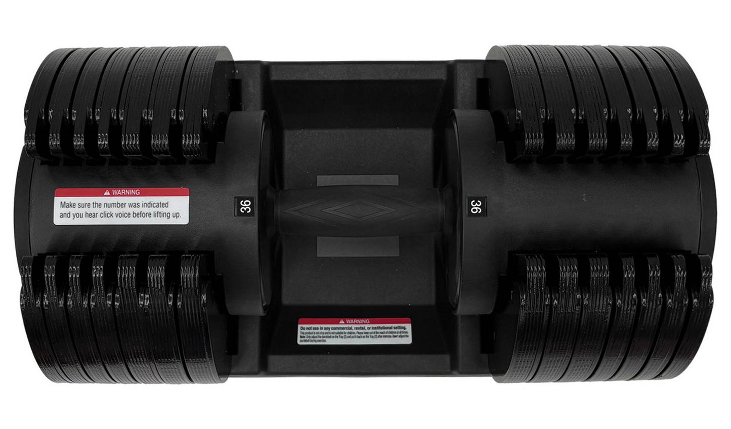 Pro Fitness Adjustable Dumbbell - 36kg