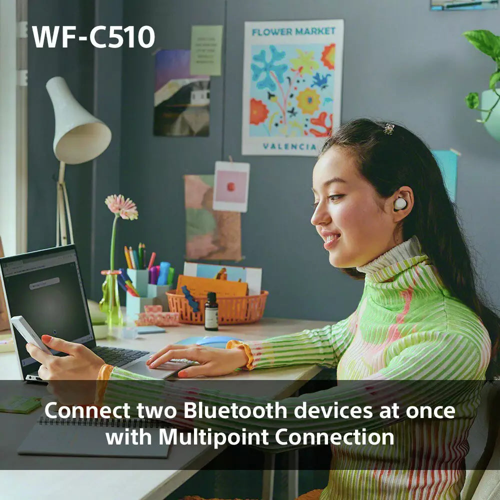 Sony WF-C510 True Wireless Earbuds – White