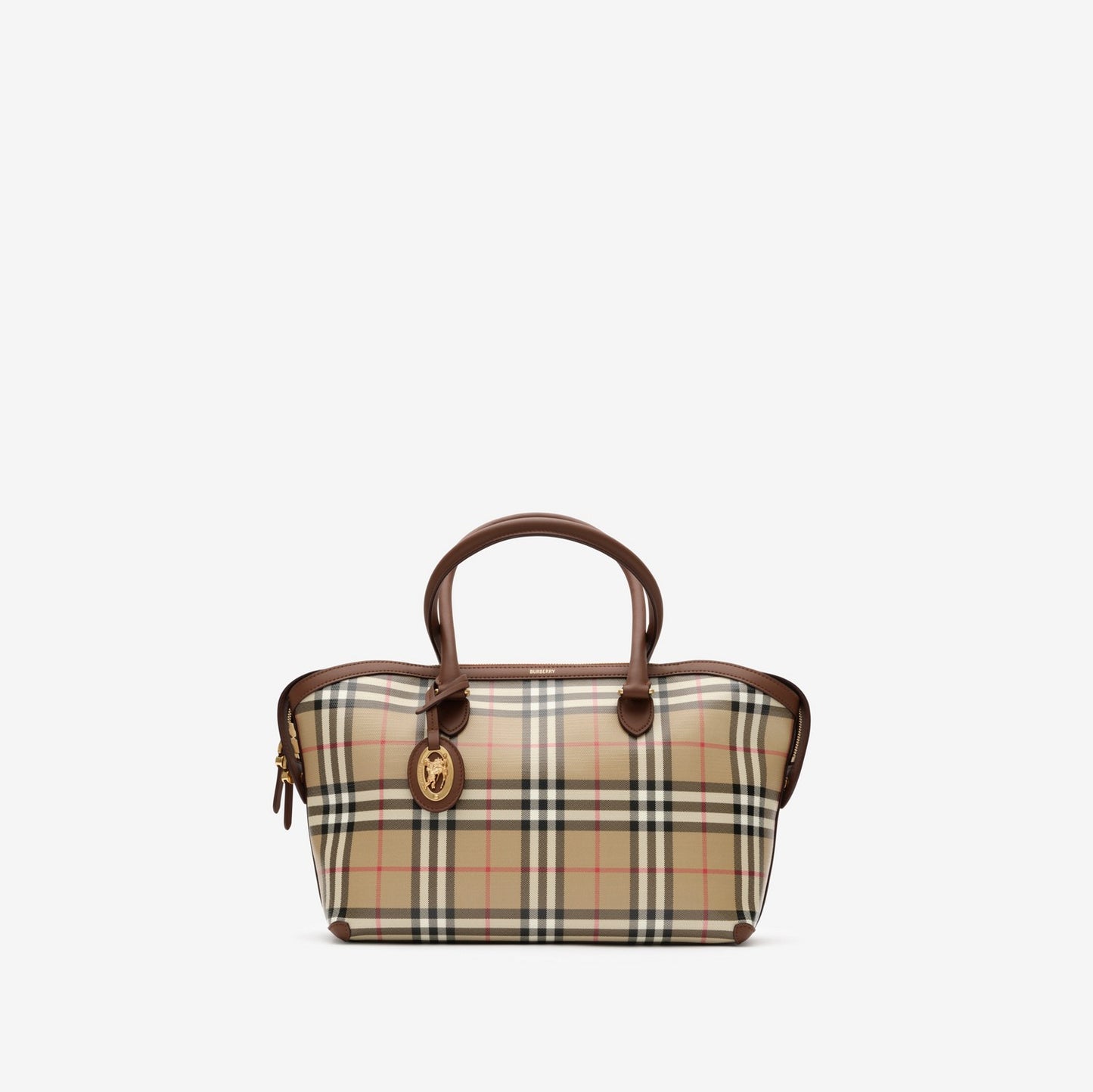 Small Check Zip Tote