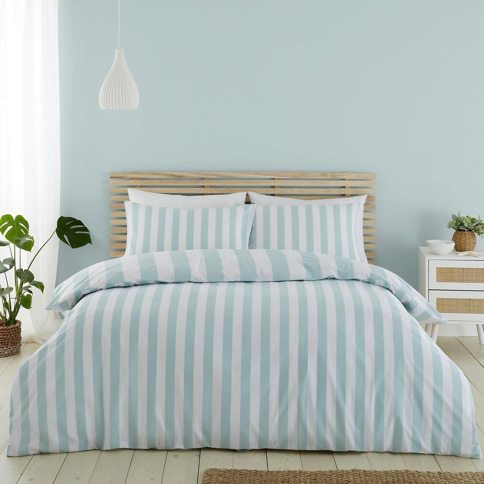 Cove Stripe Reversible Duvet Cover Set