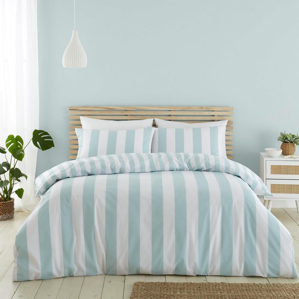 Cove Stripe Reversible Duvet Cover Set