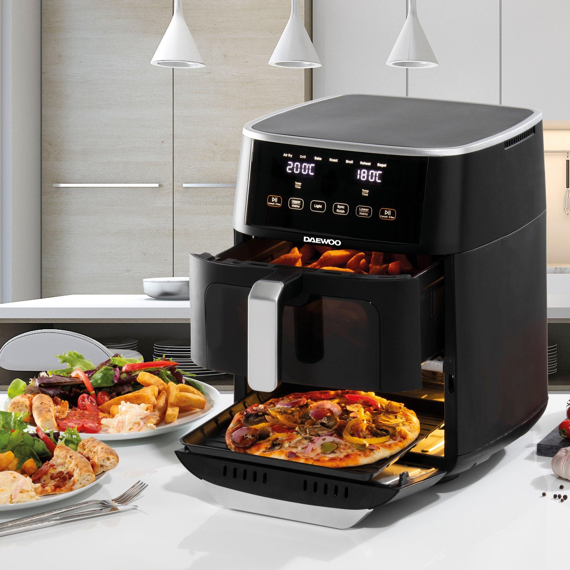 11L SPACE SAVING SPLIT DRAW AIR FRYER