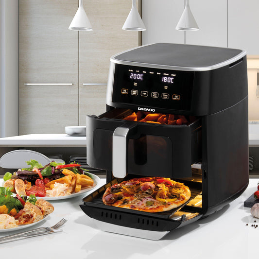 11L SPACE SAVING SPLIT DRAW AIR FRYER