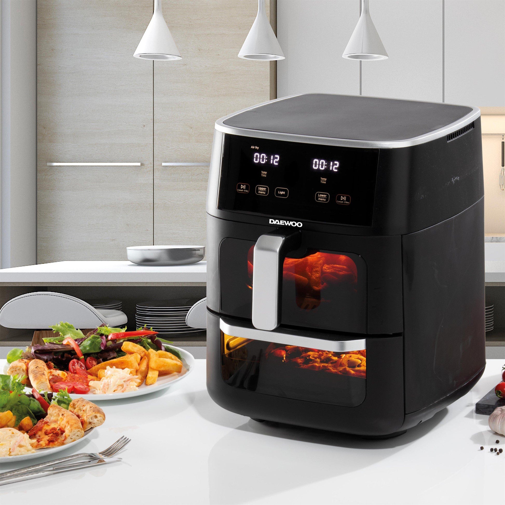 11L SPACE SAVING SPLIT DRAW AIR FRYER