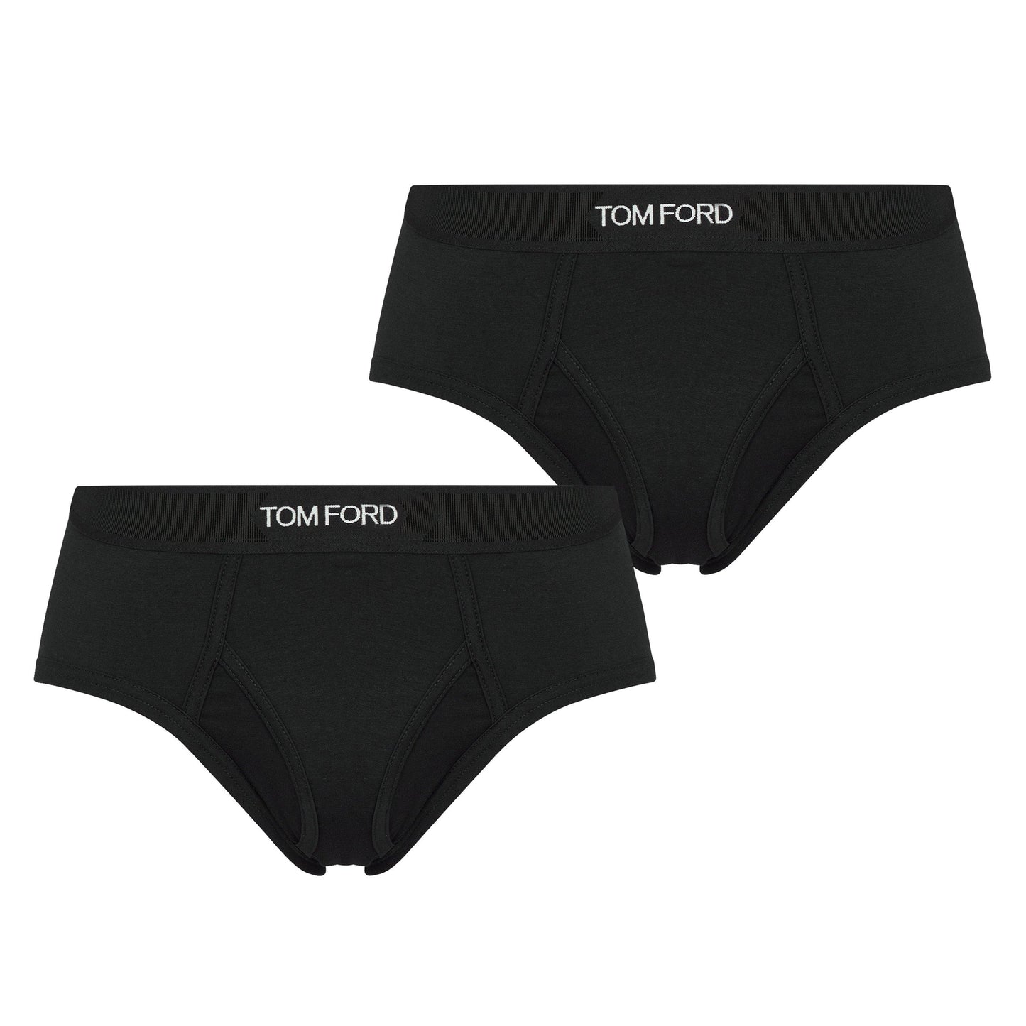 Tom Ford Men's Plain Cotton Briefs, 2-Pack