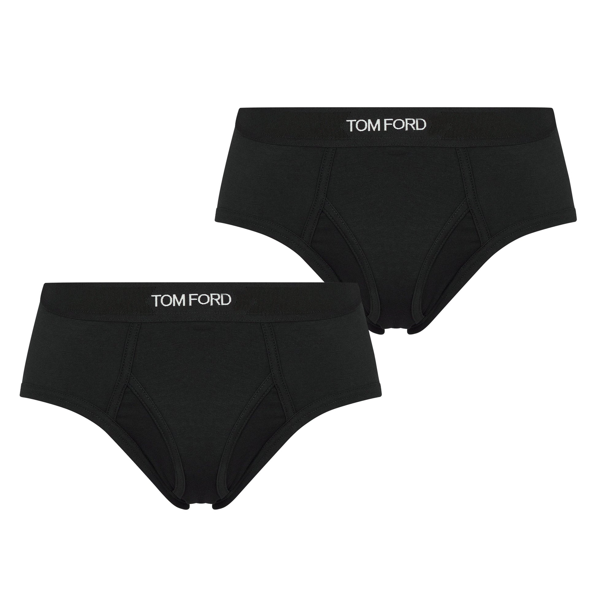 Tom Ford Men's Plain Cotton Briefs, 2-Pack