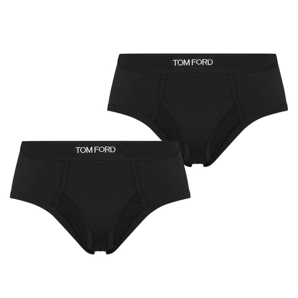 Tom Ford Men's Plain Cotton Briefs, 2-Pack